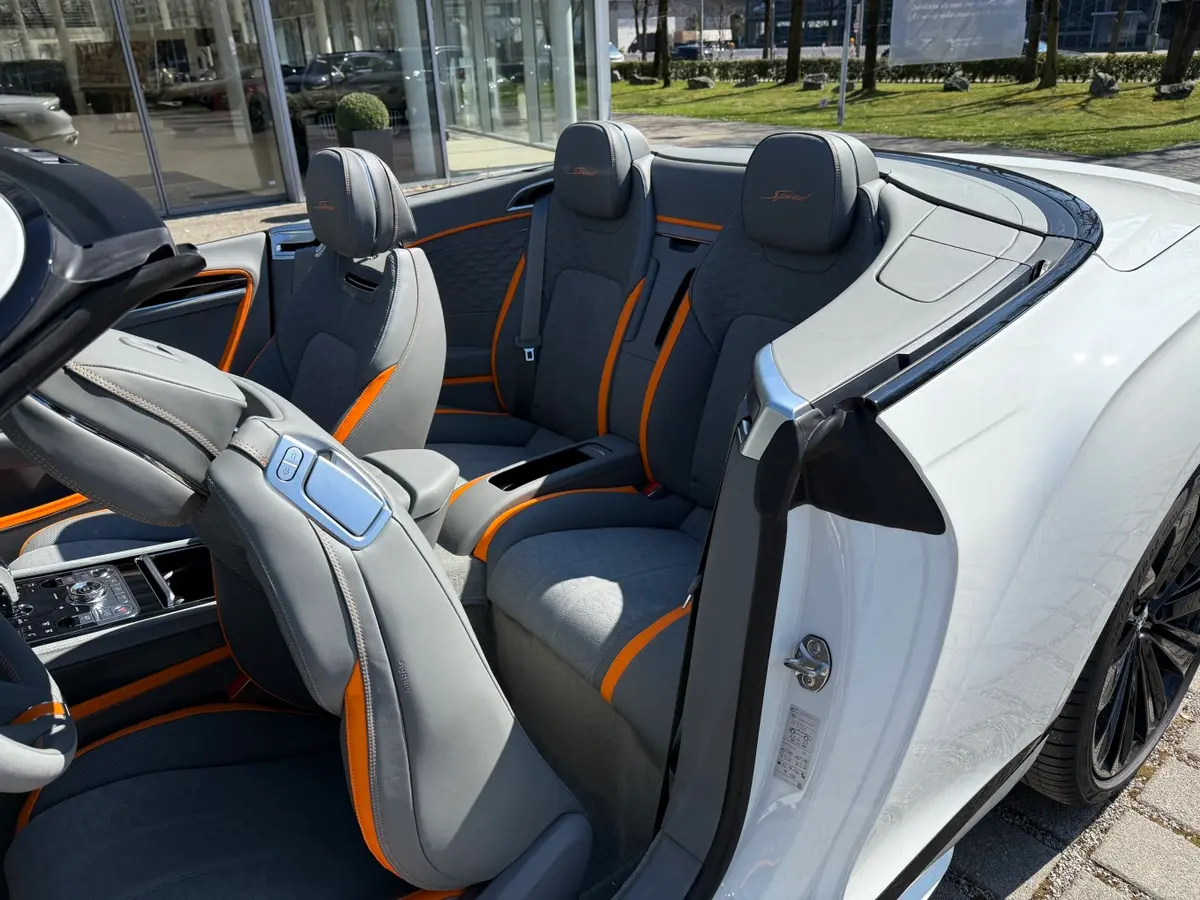Bentley Continental GTC Speed 2025, rear view — Zurich Luxury Car Rental, Zurich. Bentley Continental GTC Speed in Zurich The Bentley Continental GTC Speed is available to…