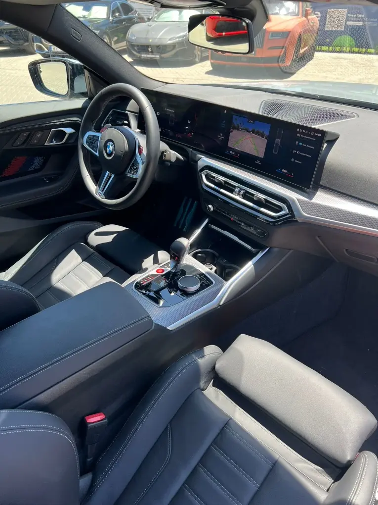 BMW M2 2024, front view — Zurich Luxury Car Rental, Zurich. BMW M2 in Zurich The BMW M2 2024 is offered for rental in Zurich, a sport-bodied model…