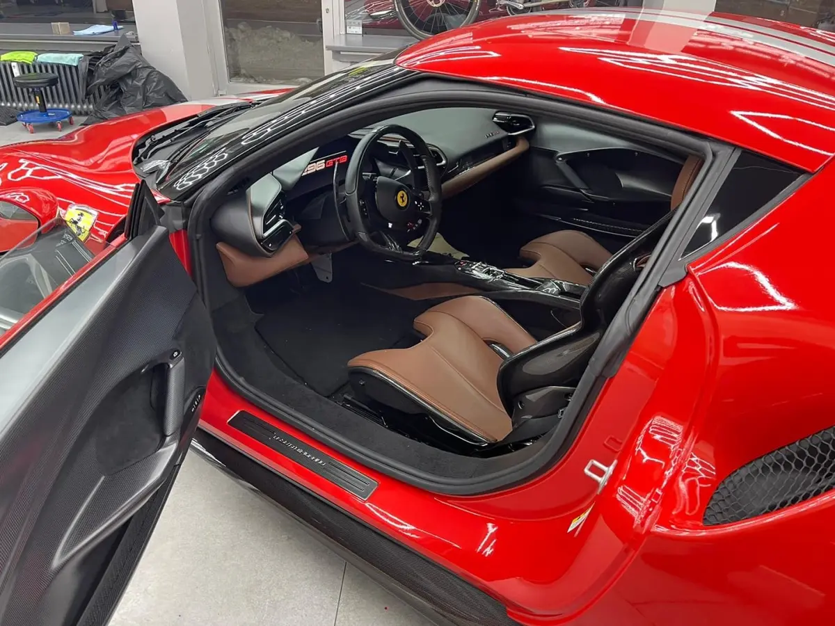 Ferrari 296 GTB 2023, rear view — Zurich Luxury Car Rental, Zurich. Ferrari 296 GTB in Zurich The Ferrari 296 GTB is available to rent in Zurich as a…