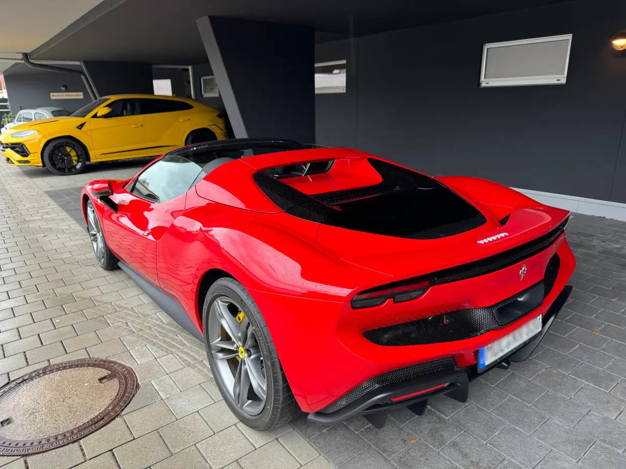 Ferrari 296 GTS Spider 2024, rear view — Zurich Luxury Car Rental, Zurich. Ferrari 296 GTS Spider in Zurich The Ferrari 296 GTS Spider 2024 is available for rental…
