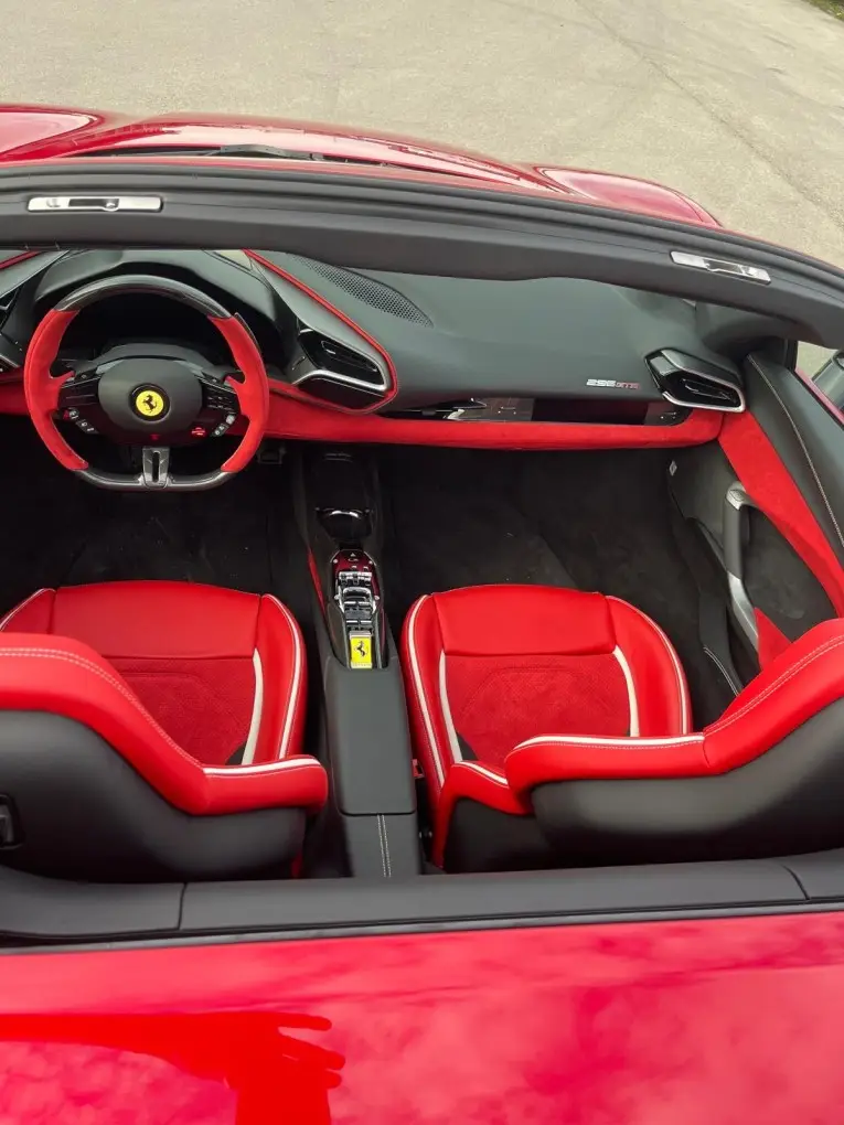 Ferrari 296 GTS Spider 2025, exterior — Zurich Luxury Car Rental, Zurich. Ferrari 296 GTS Spider in Zurich The Ferrari 296 GTS Spider is available to rent in…