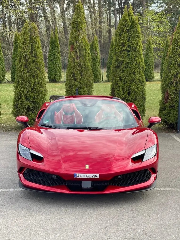 Ferrari 296 GTS Spider 2025, front view — Zurich Luxury Car Rental, Zurich. Ferrari 296 GTS Spider in Zurich The Ferrari 296 GTS Spider is available to rent in…