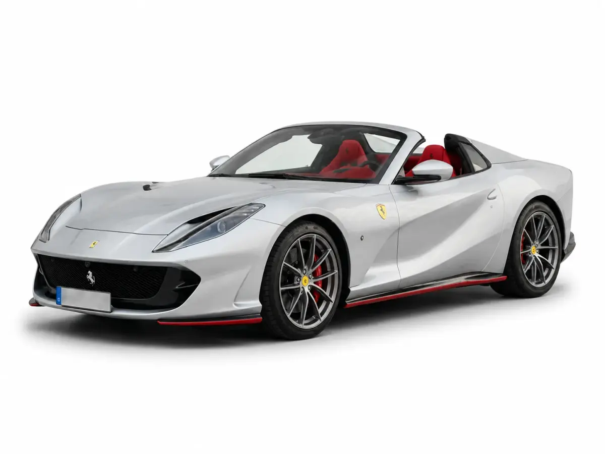 Ferrari 812 GTS 2024, Außenansicht — Zurich Luxury Car Rental, Zürich. Ferrari 812 GTS in Zürich Der Ferrari 812 GTS 2024 steht in Zürich als Mietfahrzeug zur…