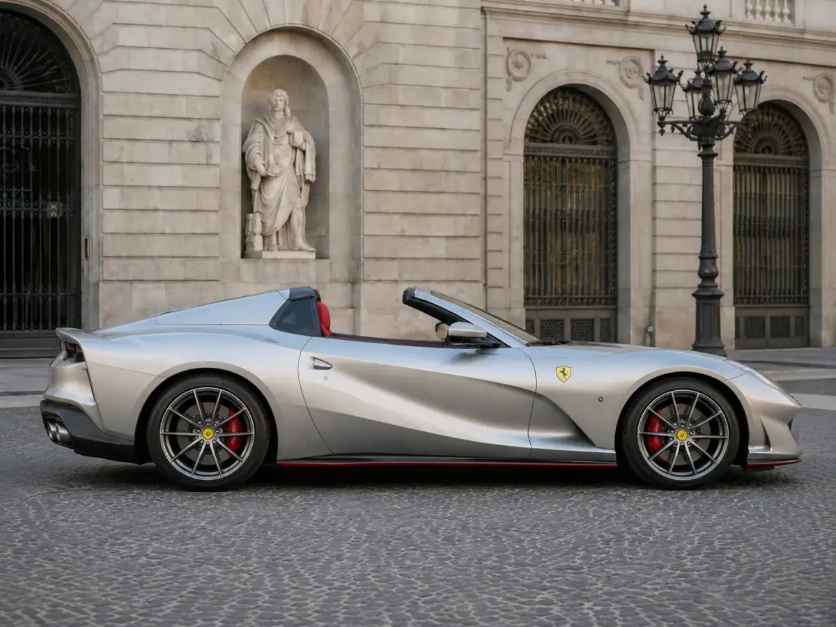 Ferrari 812 GTS 2024, side profile — Zurich Luxury Car Rental, Zurich. Ferrari 812 GTS in Zurich The Ferrari 812 GTS 2024 is available to rent in Zurich for…