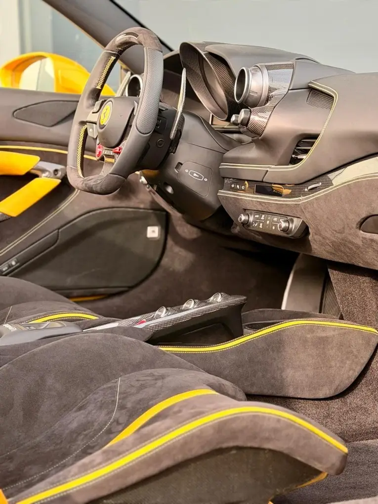 Ferrari F8 SPIDER 2023, dashboard — Zurich Luxury Car Rental, Zurich. Ferrari F8 SPIDER in Zurich The Ferrari F8 SPIDER 2023 is available to rent in Zurich as…
