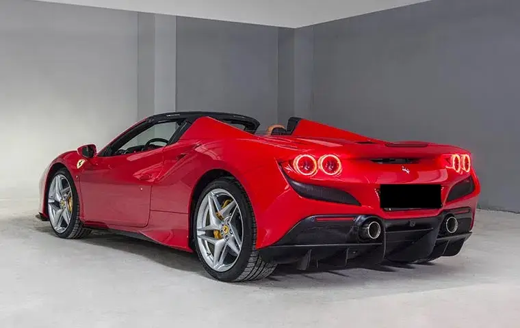Ferrari F8 Tributo Spider Red 2023, interior — Zurich Luxury Car Rental, Zurich. Ferrari F8 Tributo Spider Red in Zurich The Ferrari F8 Tributo Spider Red is available to…