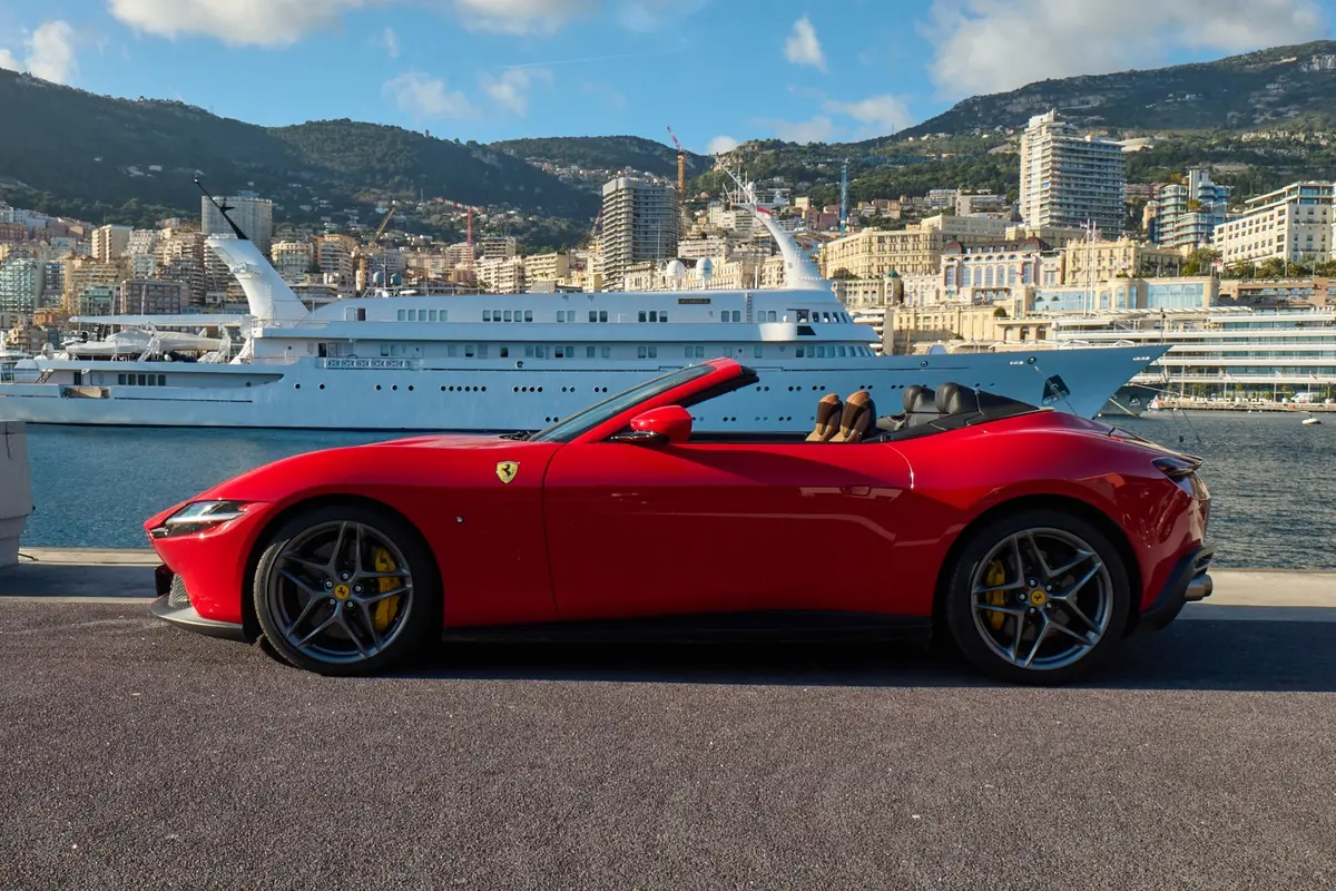Ferrari Roma Spider 2024, exterior — Zurich Luxury Car Rental, Zurich. Ferrari Roma Spider in Zurich The Ferrari Roma Spider is available to rent in Zurich as a…