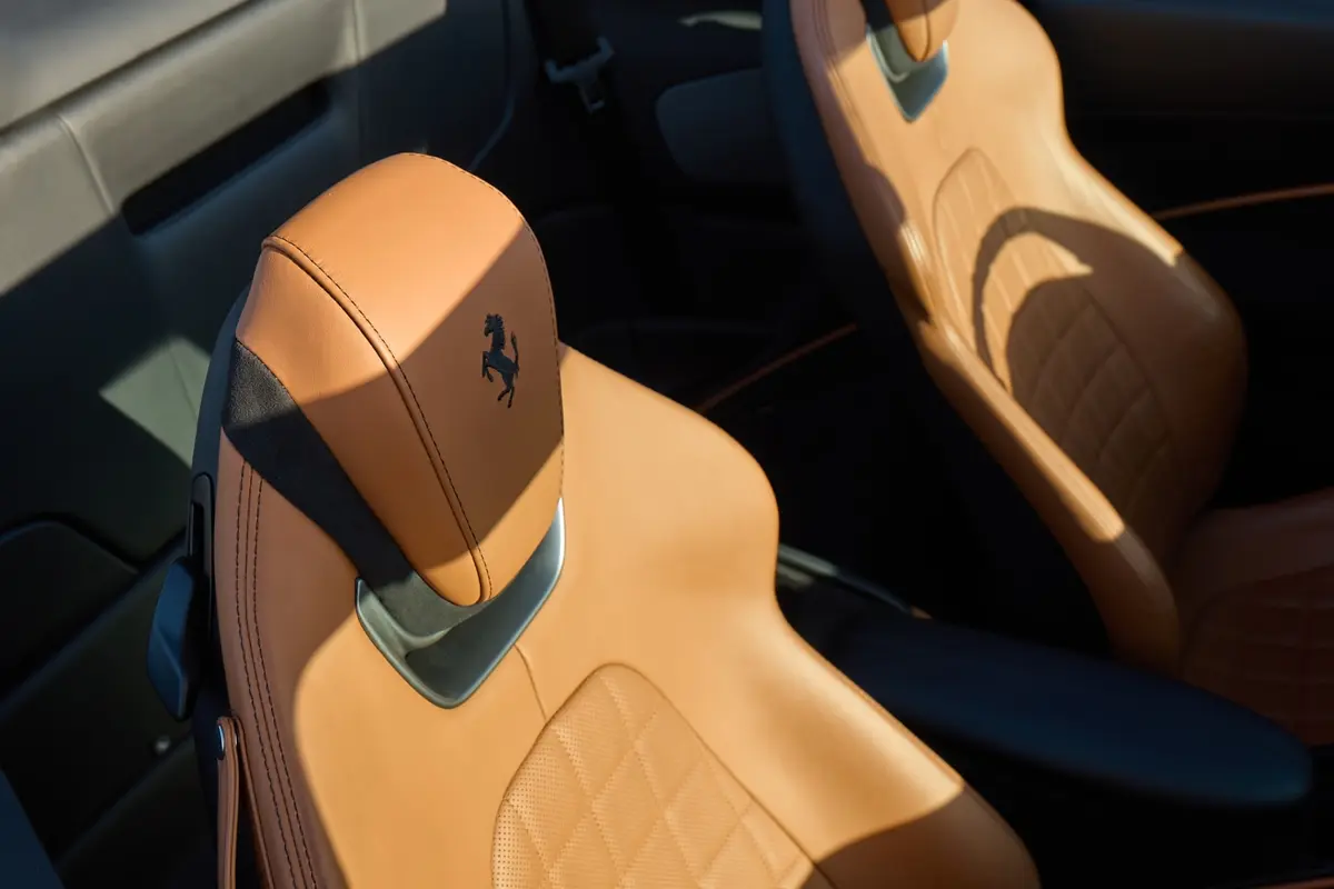 Ferrari Roma Spider 2024, interior — Zurich Luxury Car Rental, Zurich. Ferrari Roma Spider in Zurich The Ferrari Roma Spider is available to rent in Zurich as a…