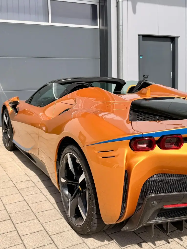 Ferrari SF90 Spider Tailor Made 2025, exterior — Zurich Luxury Car Rental, Zurich. Ferrari SF90 Spider Tailor Made in Zurich The Ferrari SF90 Spider Tailor Made is offered…