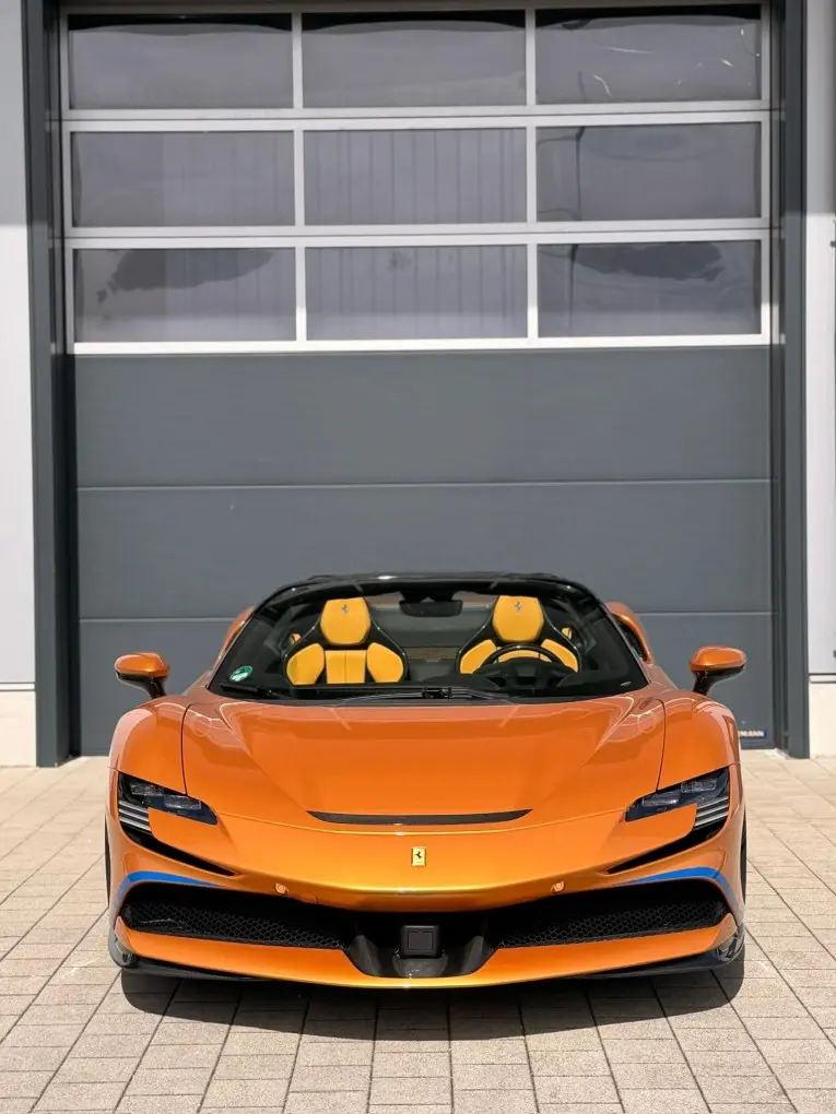 Ferrari SF90 Spider Tailor Made 2025, front view — Zurich Luxury Car Rental, Zurich. Ferrari SF90 Spider Tailor Made in Zurich The Ferrari SF90 Spider Tailor Made is offered…