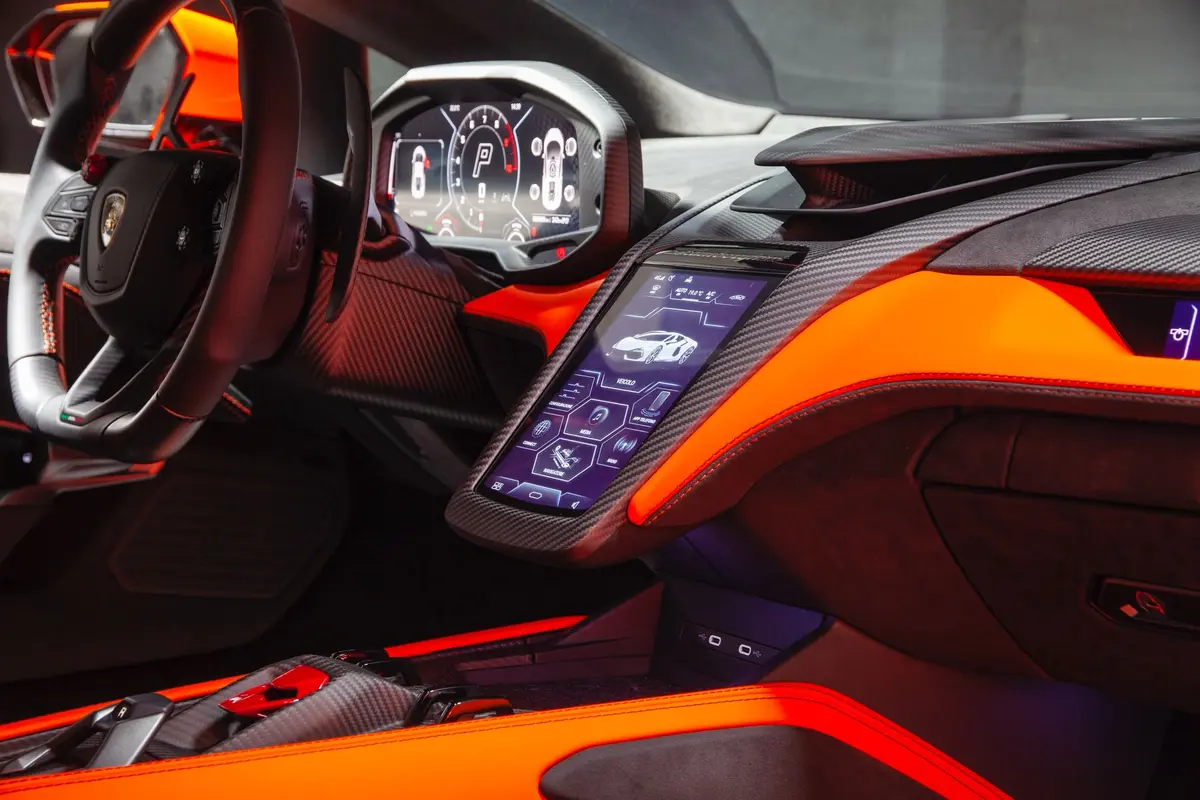 Lamborghini Revuelto 2026, dashboard — Zurich Luxury Car Rental, Zurich. Lamborghini Revuelto in Zurich The Lamborghini Revuelto is available to rent in Zurich as…