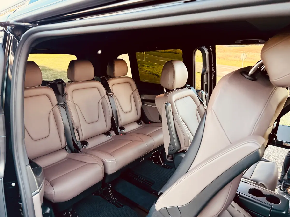 Mercedes Benz V300 4x4 XL Exclusive 7 seats 2025, interior — Zurich Luxury Car Rental, Zurich. Mercedes Benz V300 4x4 XL Exclusive 7 seats in Zurich The Mercedes Benz V300 4x4 XL…