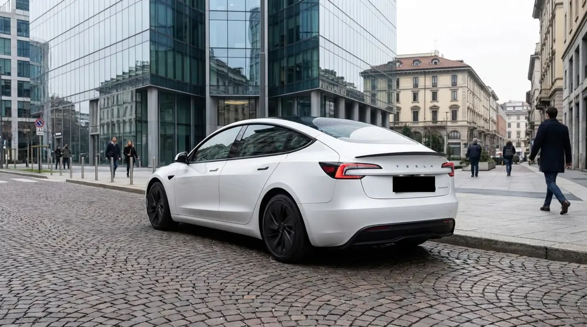 Tesla Model 3 Performance 2026, exterior — Zurich Luxury Car Rental, Zurich. Tesla Model 3 Performance in Zurich The Tesla Model 3 Performance is available to rent in…