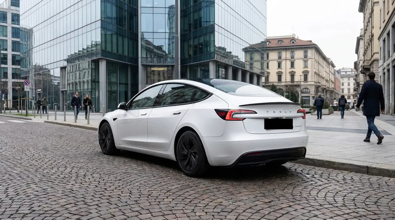 Tesla Model 3 Performance 2026, exterior — Zurich Luxury Car Rental, Zurich. Tesla Model 3 Performance in Zurich The Tesla Model 3 Performance is available to rent in…
